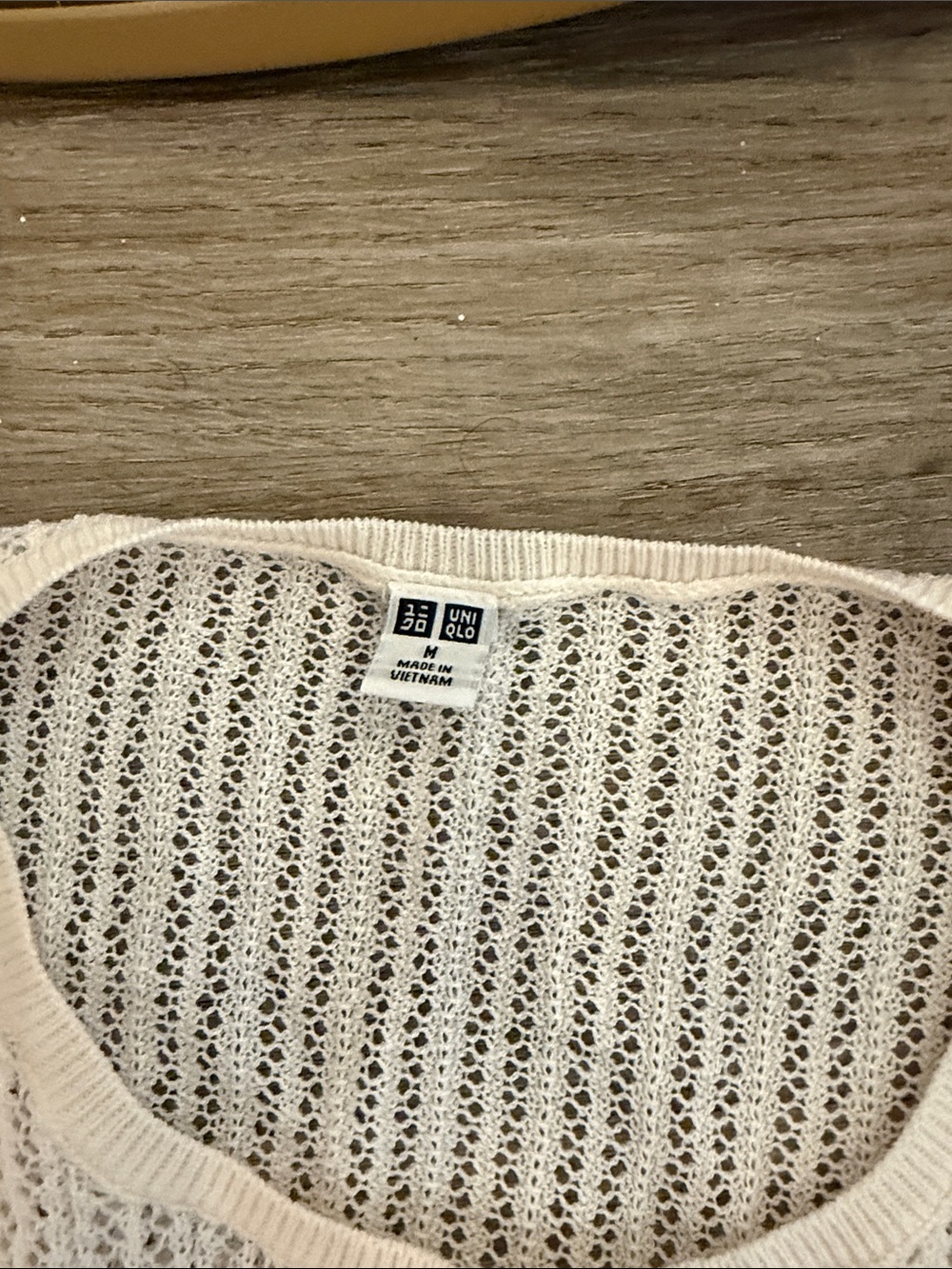 Uniflo Lightweight Cream Knit Sweater - Casual Crewneck - New - Picture 2 of 2